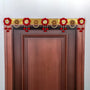 Marun Plastic Cutout Toran with Red Artificial Flowers