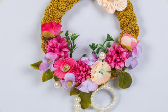 Golden Door Wreath – Perfect for Diwali, Pooja, and Festival Decor